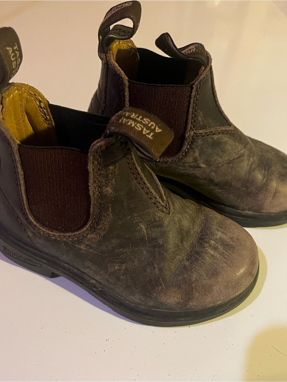 Kids Brown Leather Chelsea Boots - Blundstone size 7 Toddler
